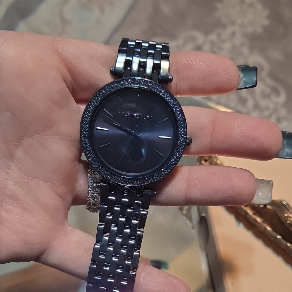 Michael Kors Womens Navy Blue Watch